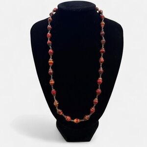Chic Multicolor Rolled Paper Beaded Necklace
